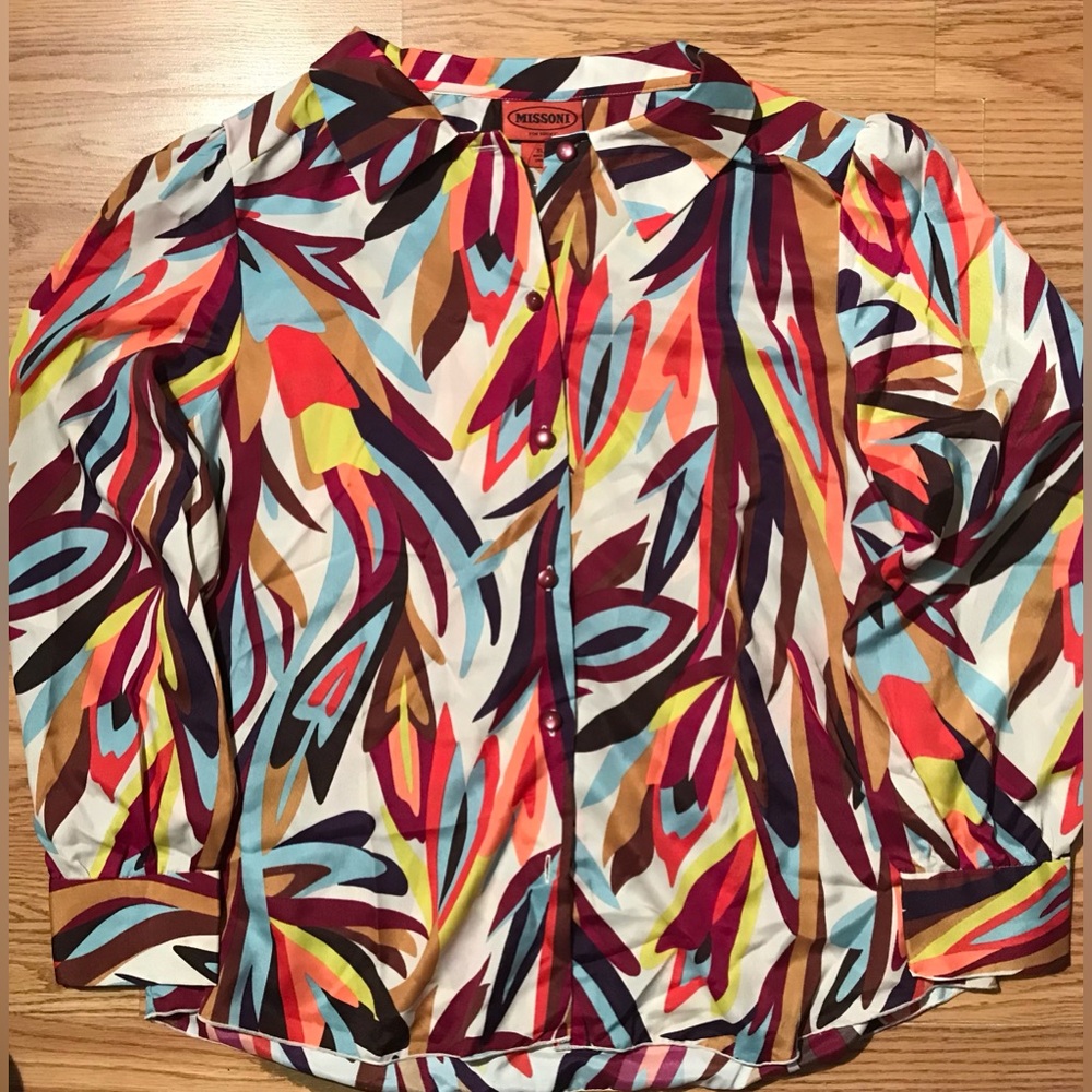 Missoni for Target Abstract Multicolor Button Up Shirt / Blouse XL NWT - Picture 10 of 10